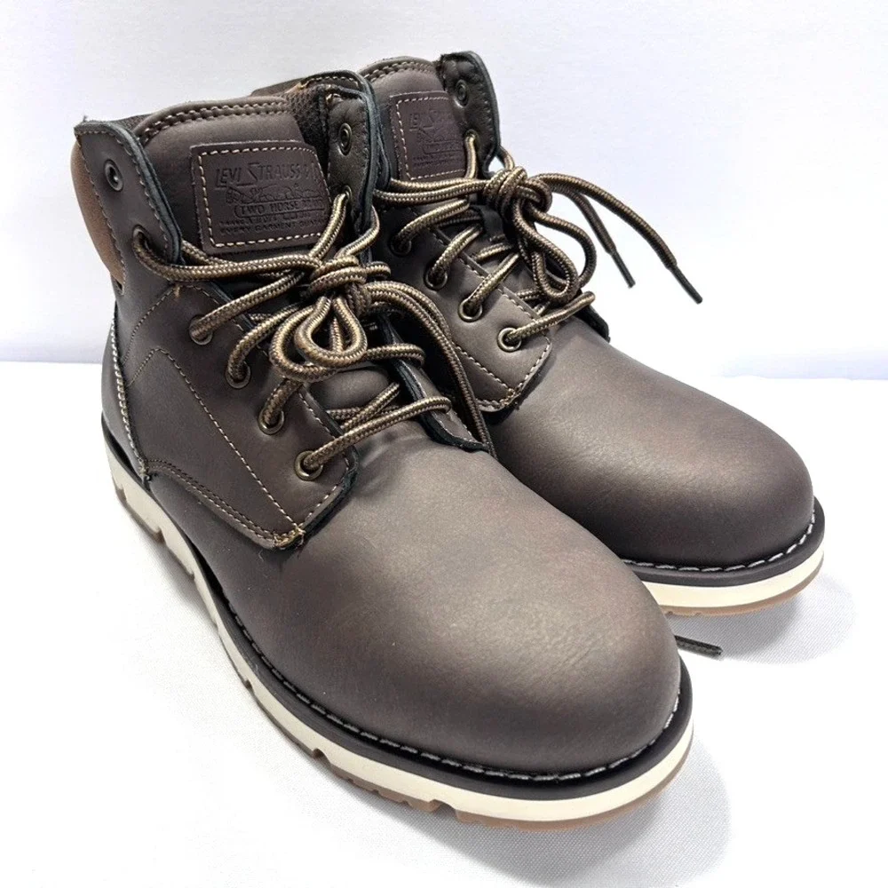 Levi's Men's Charles SH Lace-Up Boots Brown US 7M‎ - Open Box
